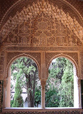 Vindue på Alhambra