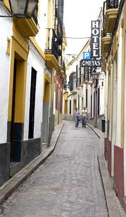 Smalle gader i den gamle del af Cordoba